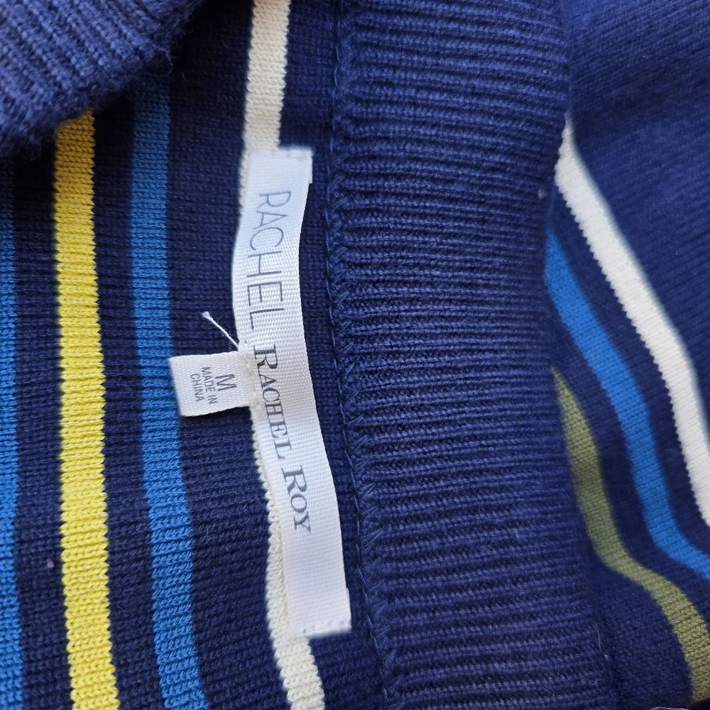 Rachel‎ Roy Striped Navy skirt Sz M - Picture 3 of 6